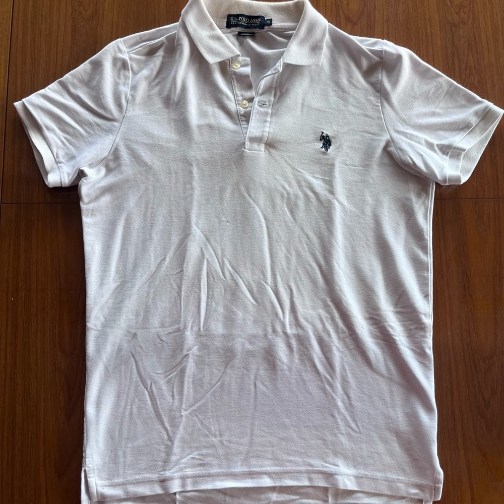 White U.S. Polo Assn. Performance Shirt (S)